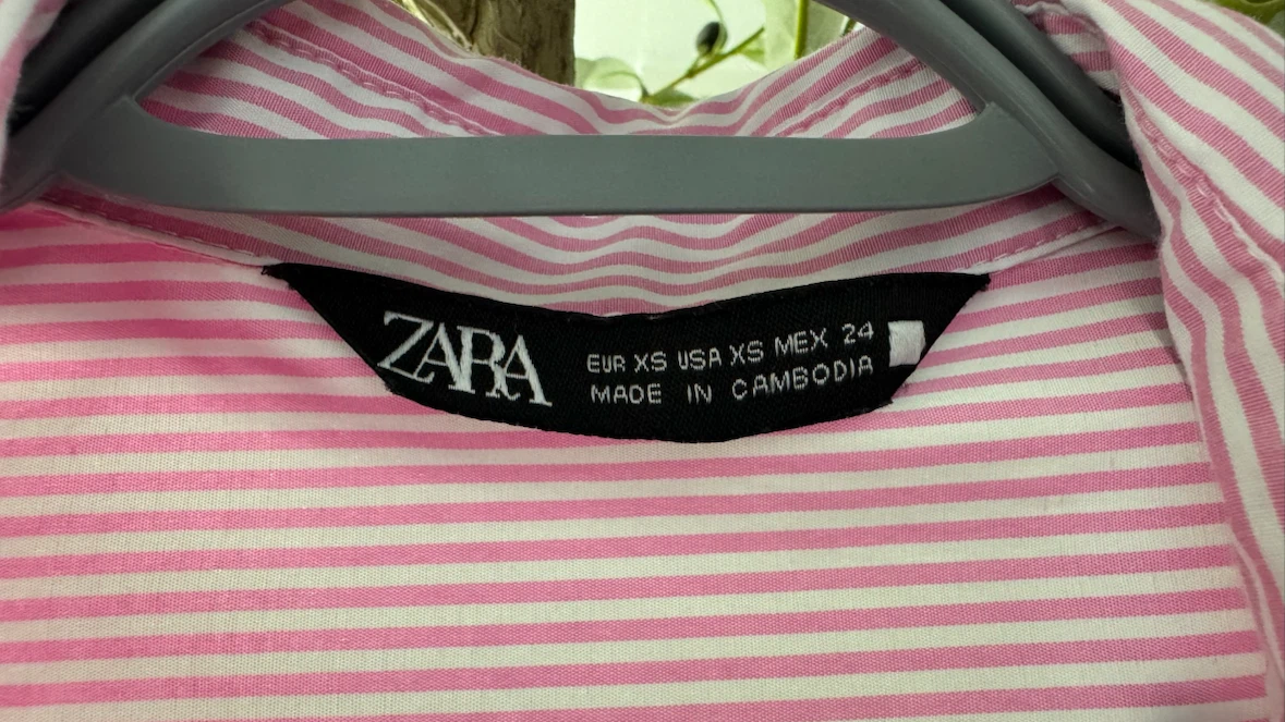 Zara Pink Striped Button-Up Shirt - photo 2
