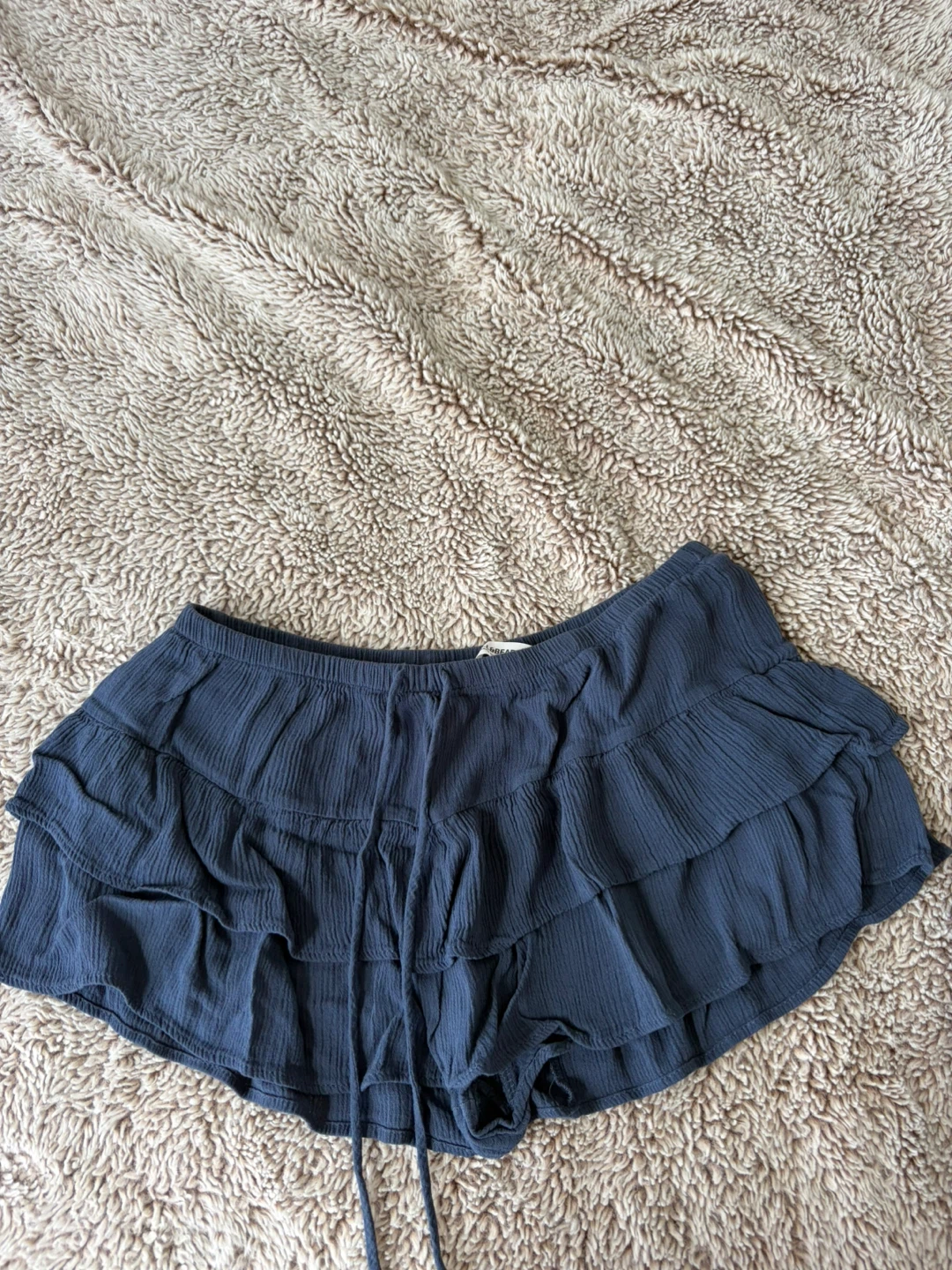 Pull and Bear Blue Ruffle Skort