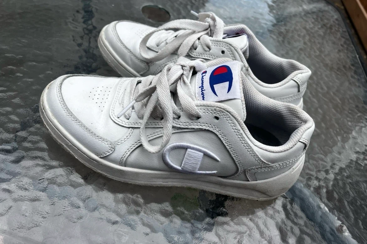 Champion White Lace-Up Sneakers