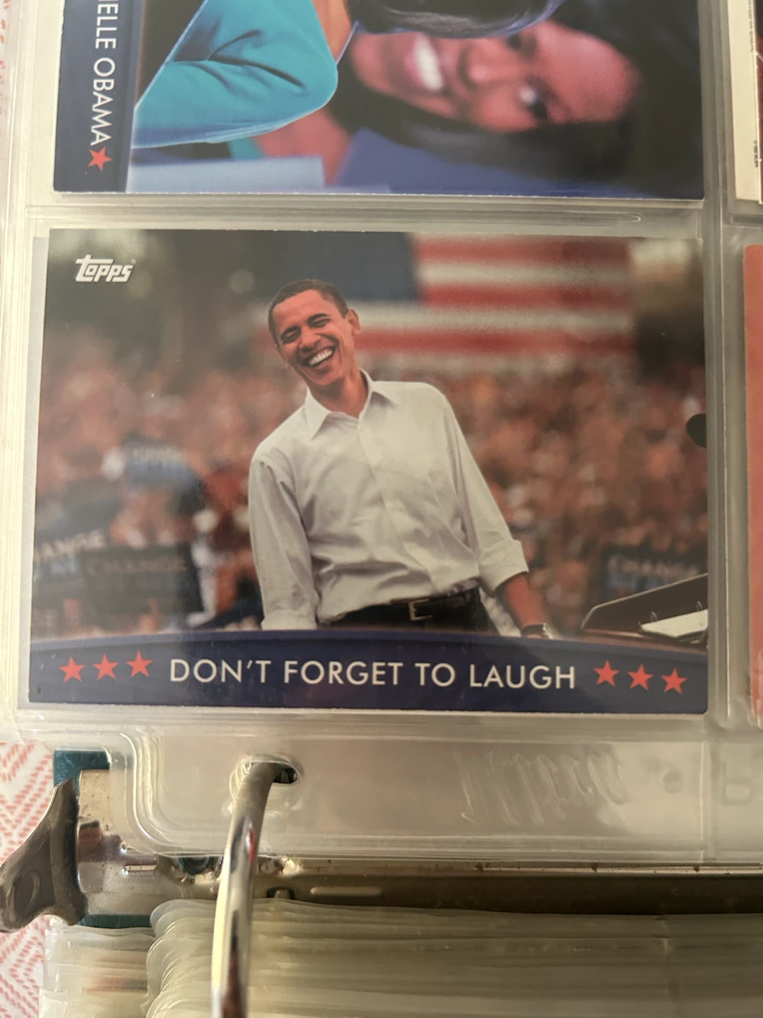Topps Barack Obama "Don't Forget to Laugh" Trading Card