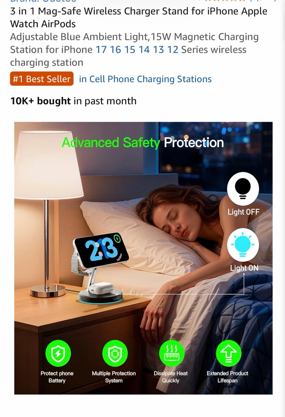 QUOTOO 3-in-1 Mag-Safe Wireless Charger Stand - photo 5