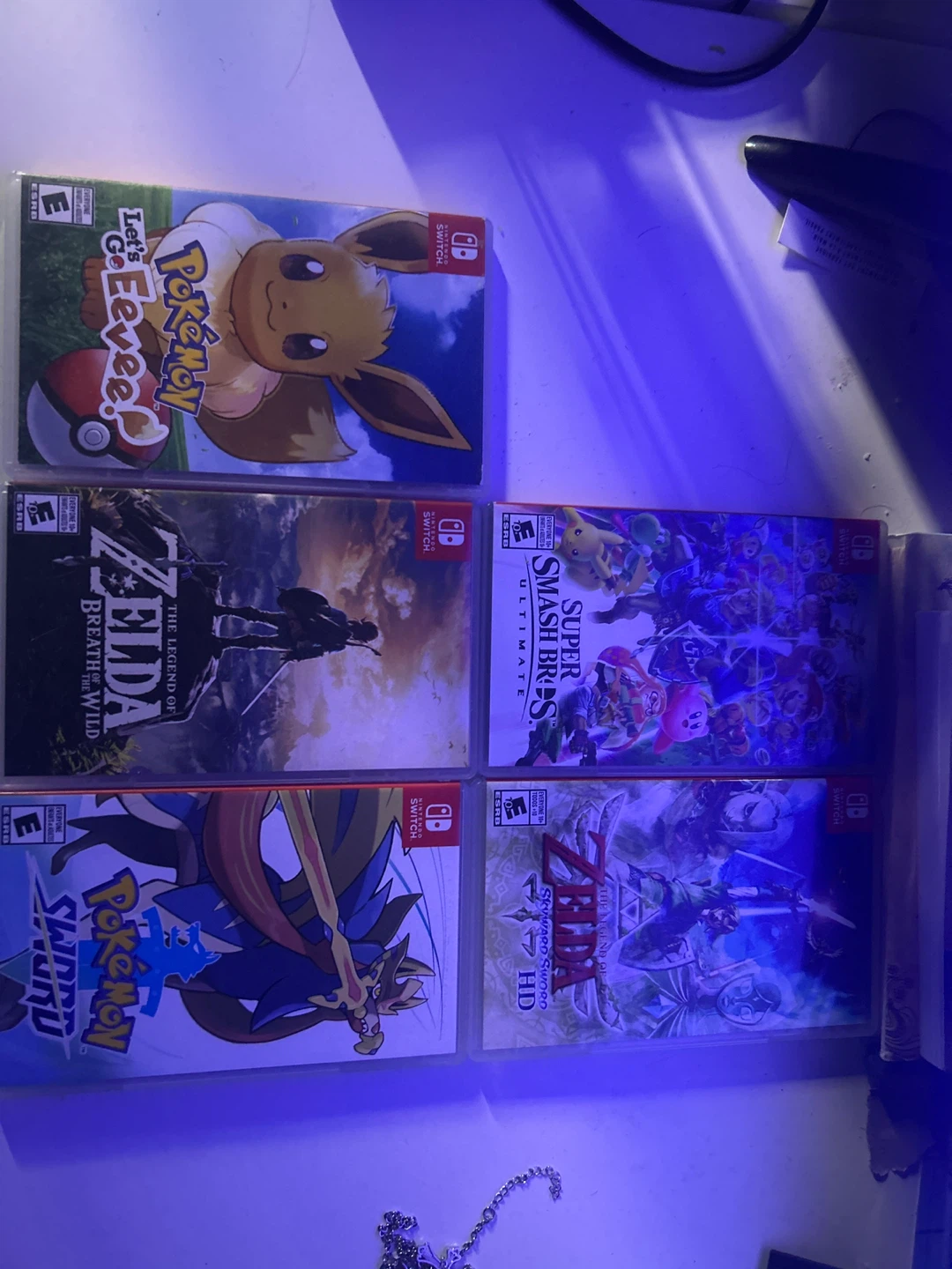 Nintendo Switch Console with 5 Games and pro Controller - photo 4