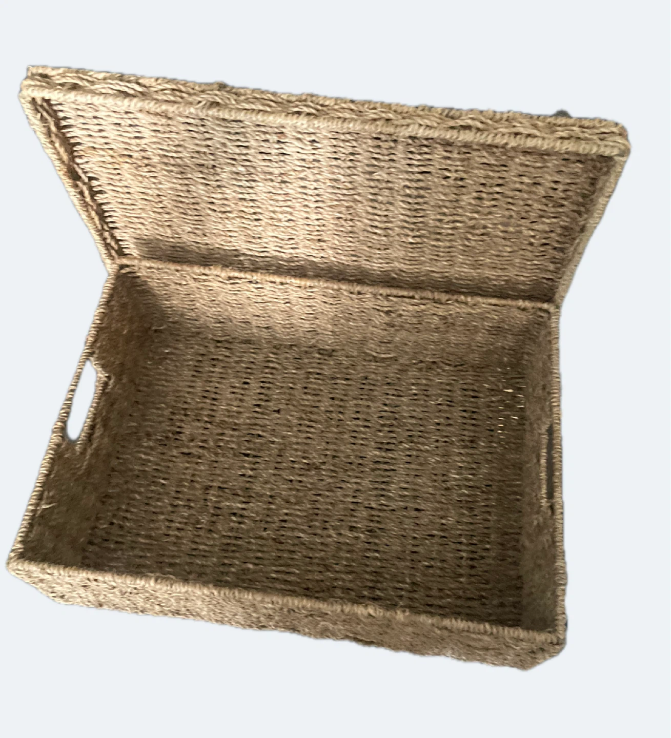 Woven Wicker Storage Basket with Lid