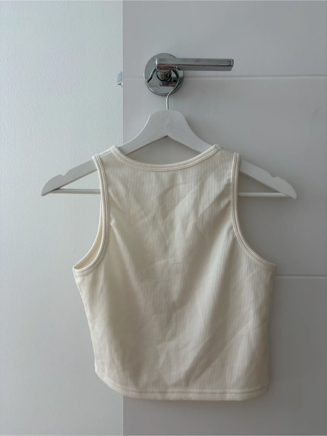 Brand New XS Cream Ribbed Racerback Tank Top - photo 2