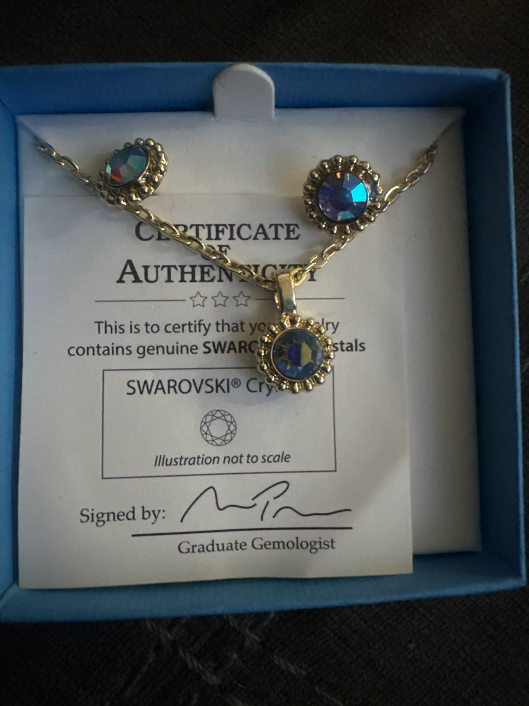 Swarovski Crystal Necklace and Earring Set