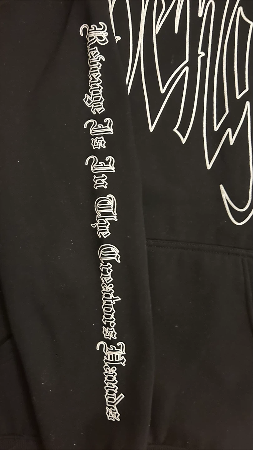 Authentic Revenge XXXTentacion Outline Kill Hoodie Medium - photo 2