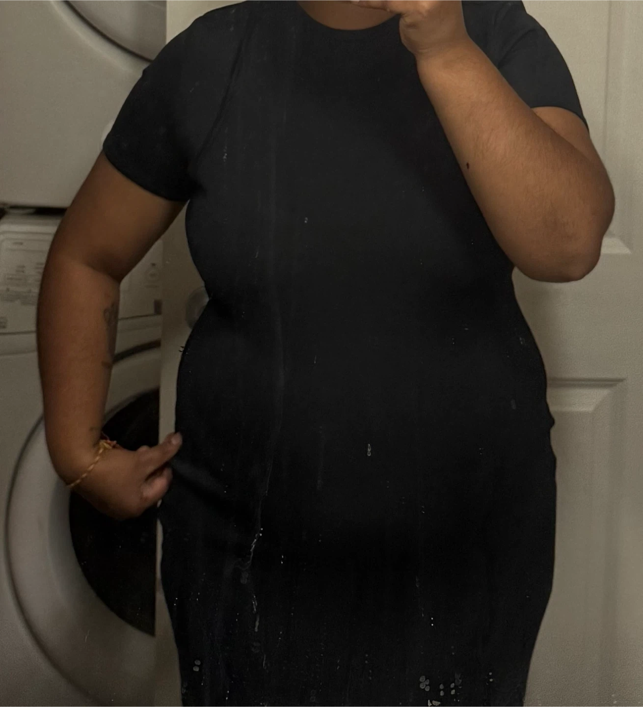 Black Dress with Open Back
