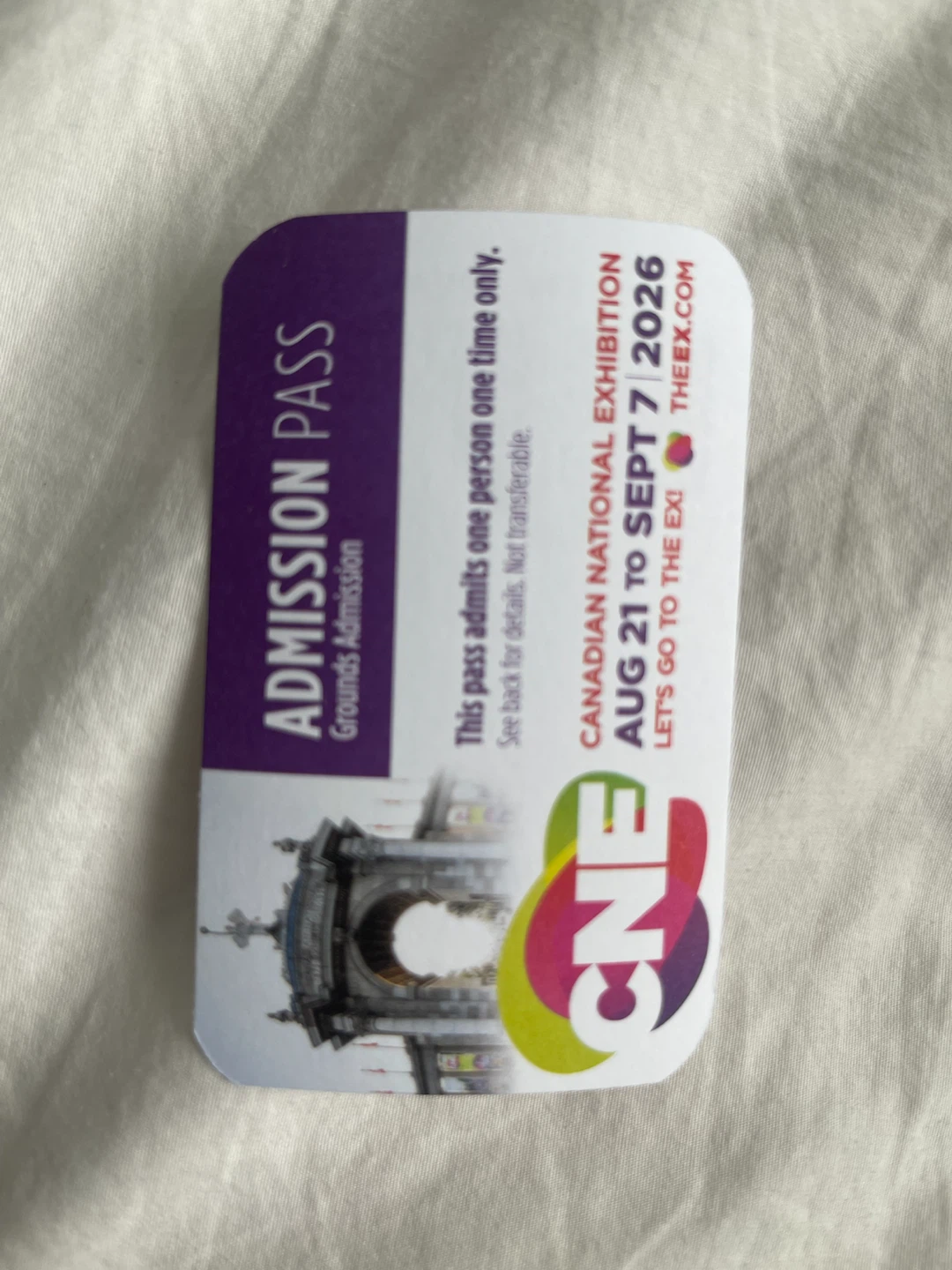 One CNE Grounds Admission adult Pass 2026