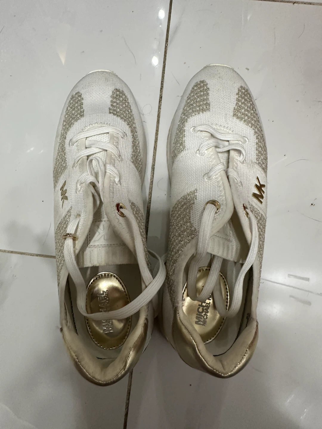 Michael Kors Women's Sneakers - White/Gold