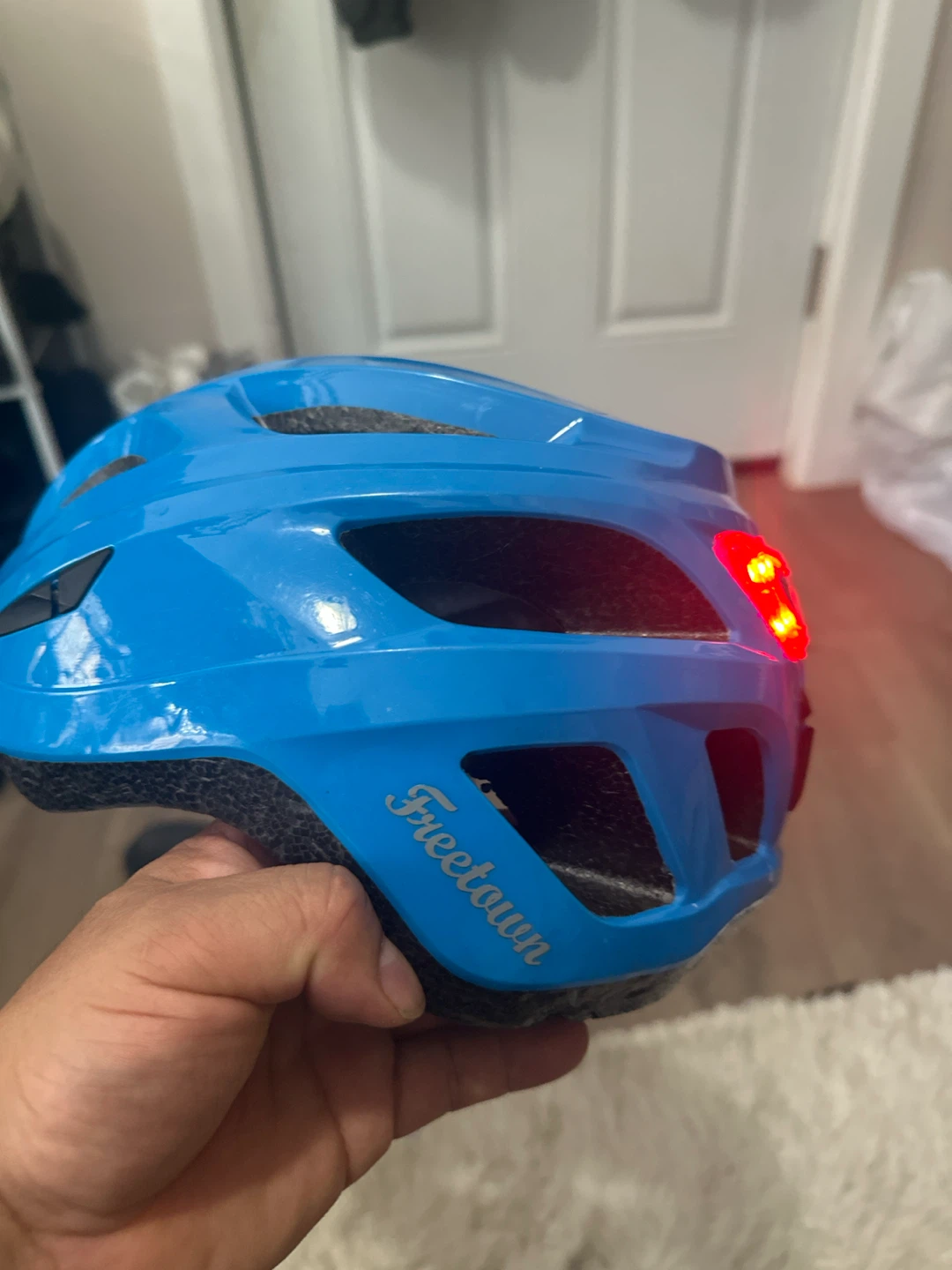Freetown Blue Bicycle Helmet with Rear LED Light - photo 2