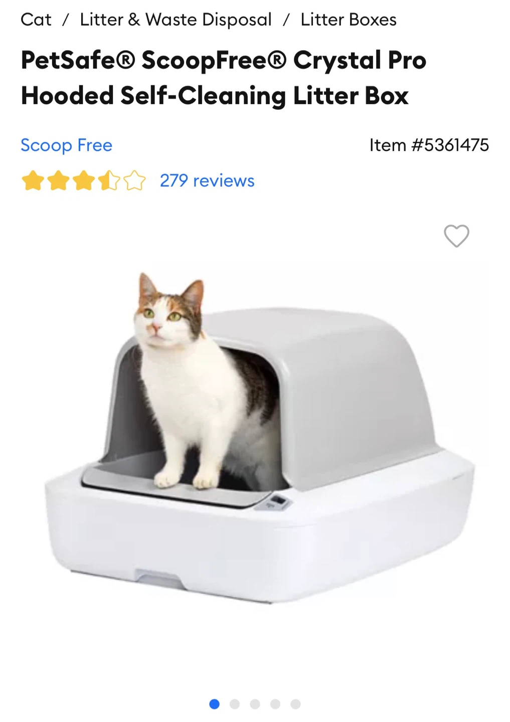 Like new! PetSafe ScoopFree Pro Hooded Self-Cleaning Litter Box