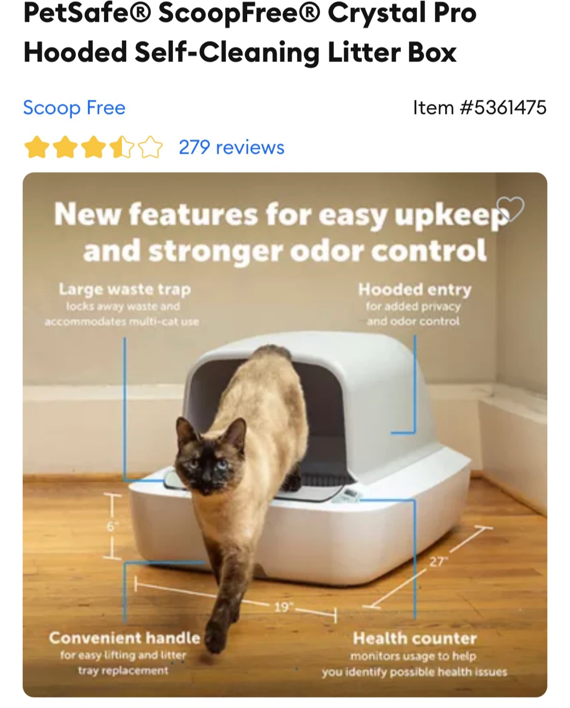 Like new! PetSafe ScoopFree Pro Hooded Self-Cleaning Litter Box - photo 5