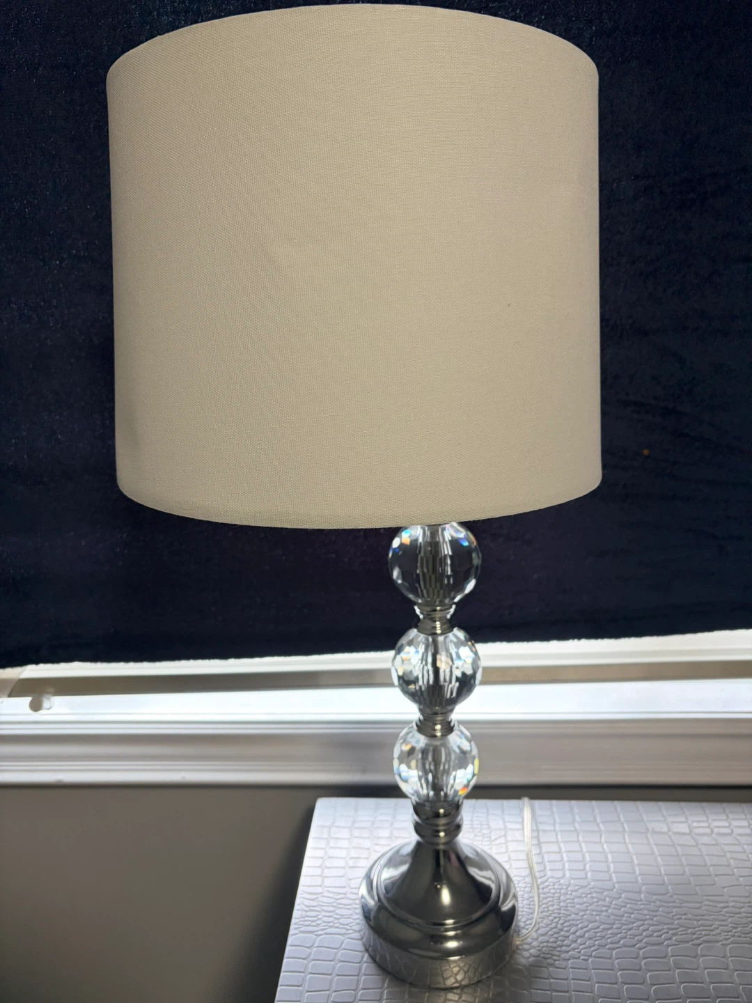 Pair of 2 Crystal Ball Accent Lamps