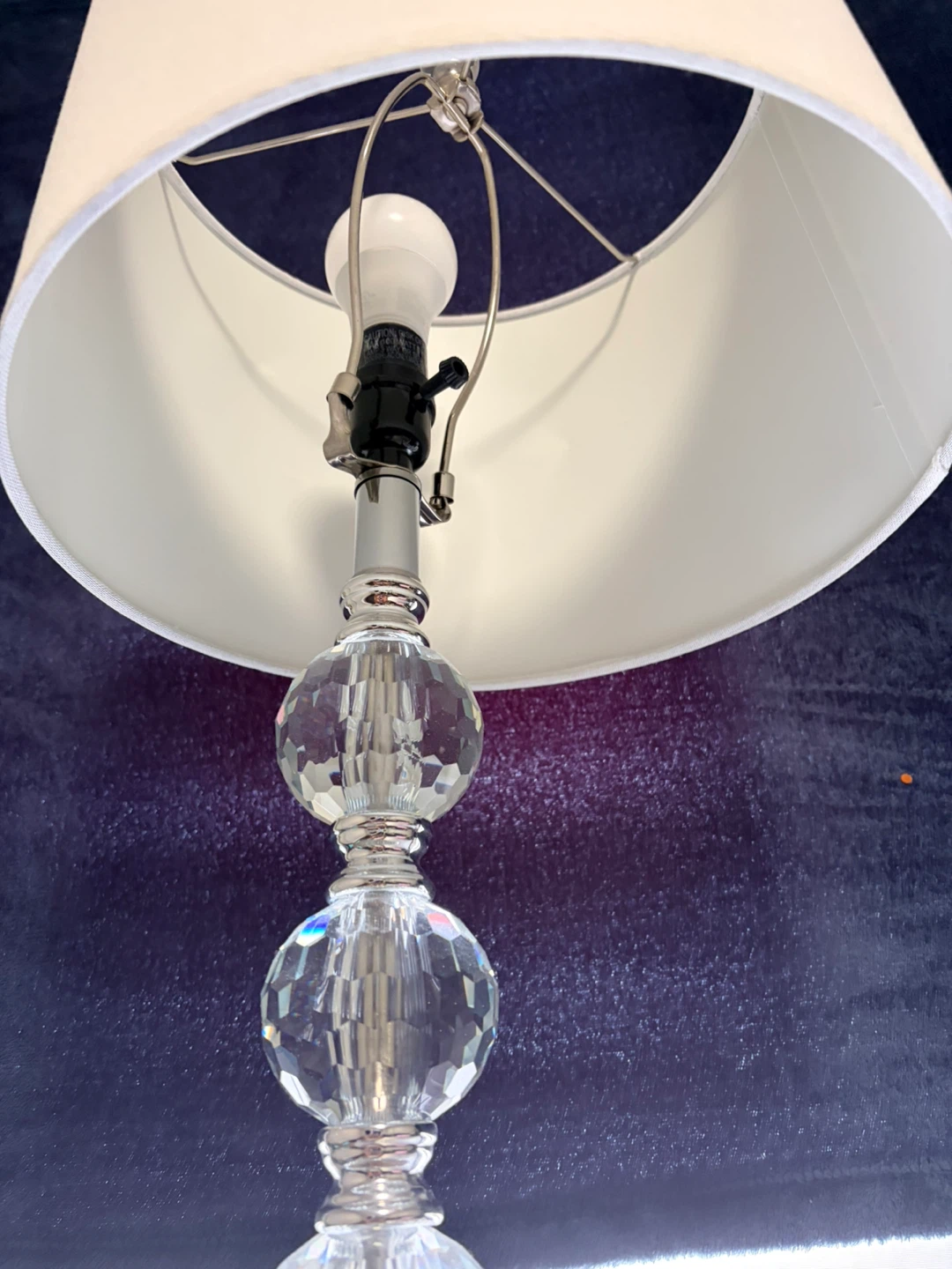 Pair of 2 Crystal Ball Accent Lamps - photo 4