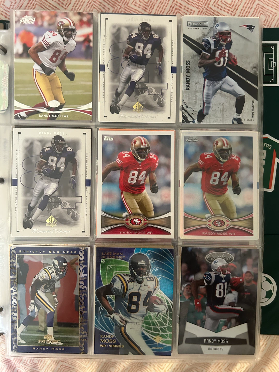 Randy Moss Football Cards Collection