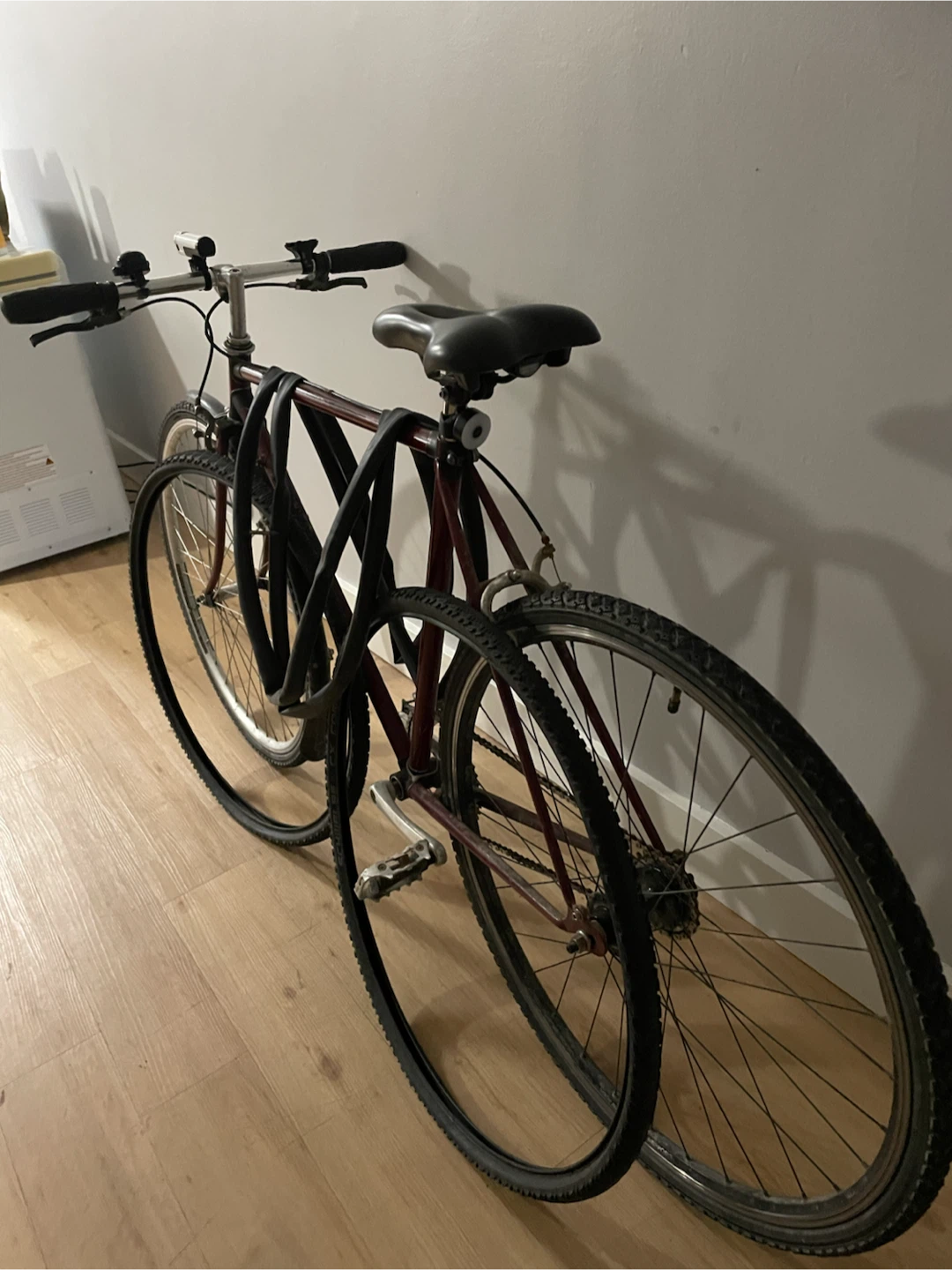 Used Maroon Hybrid Bike with Zoom Handlebars