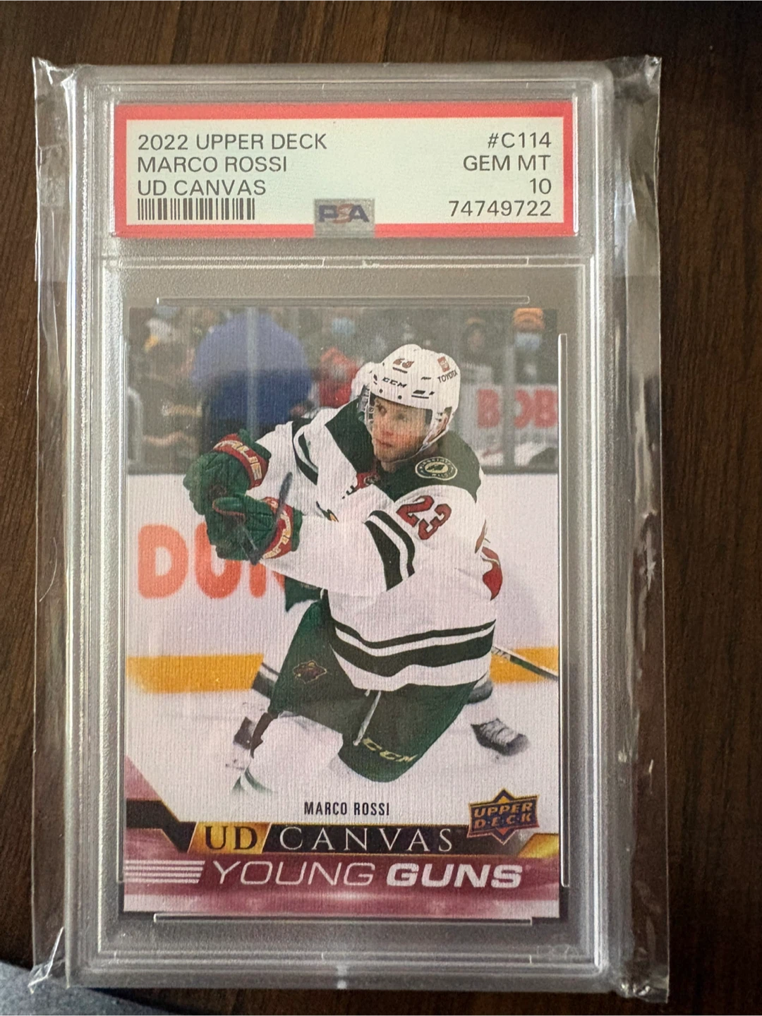 2022 Upper Deck UD Canvas Marco Rossi Young Guns Hockey Card