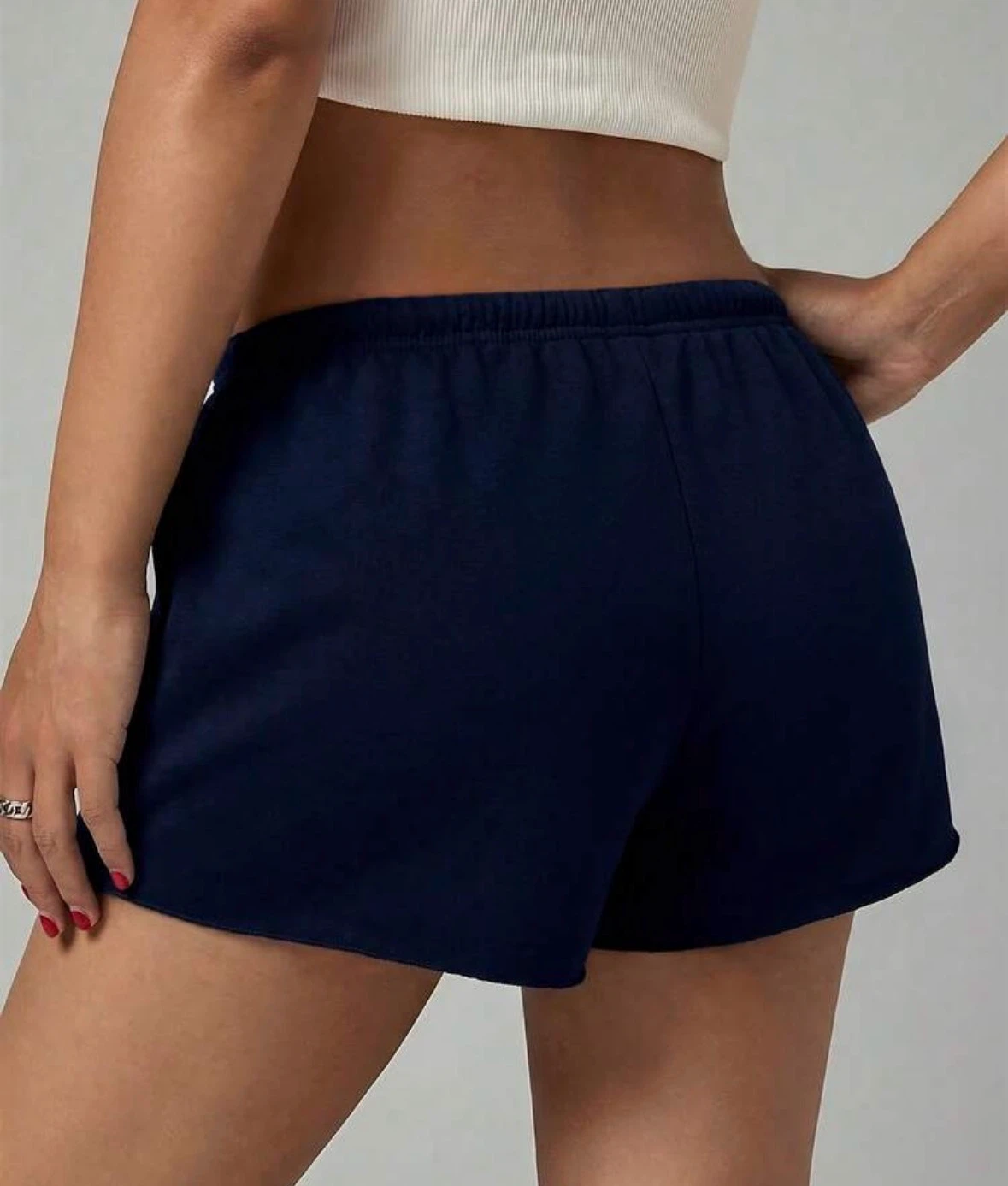 Brand New Navy Blue Sweat Shorts - XXS - photo 2
