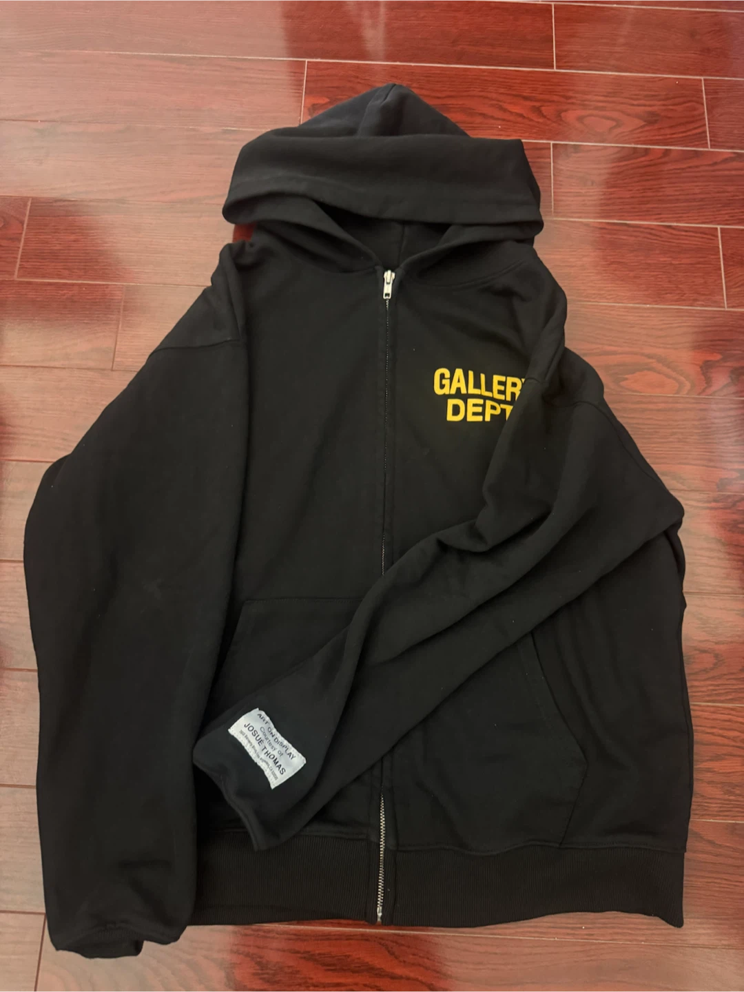 Gallery Dept. Black Zip-Up Hoodie
