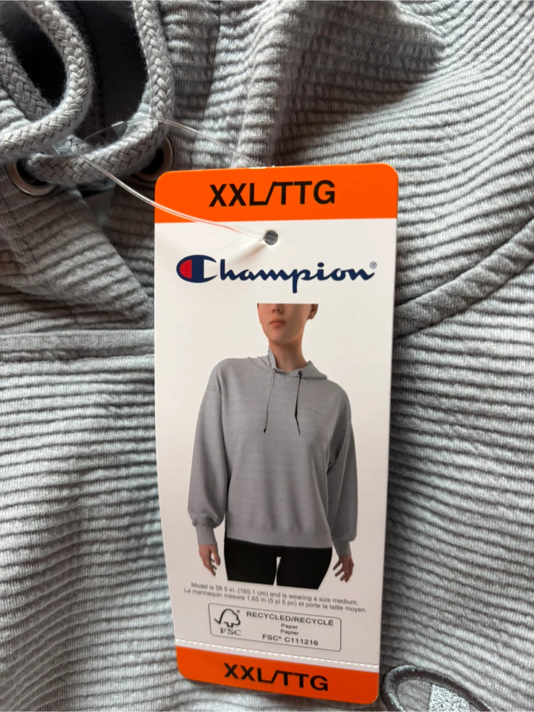 Ladies Champion Grey Hoodie XXL - photo 2