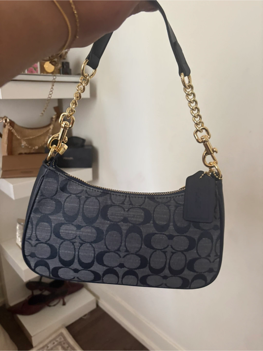 Coach Denim Monogram Shoulder Bag - photo 2