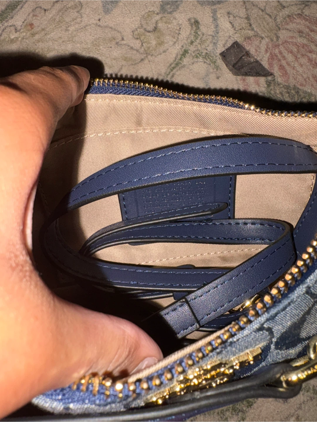 Coach Denim Monogram Shoulder Bag - photo 4