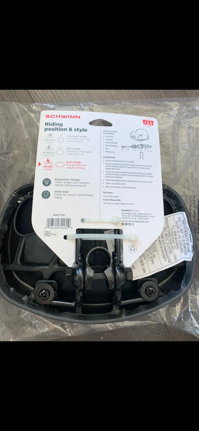 ❗️BRAND NEW! “Schwinn” No-Pressure Cruise Bike Seat - photo 5