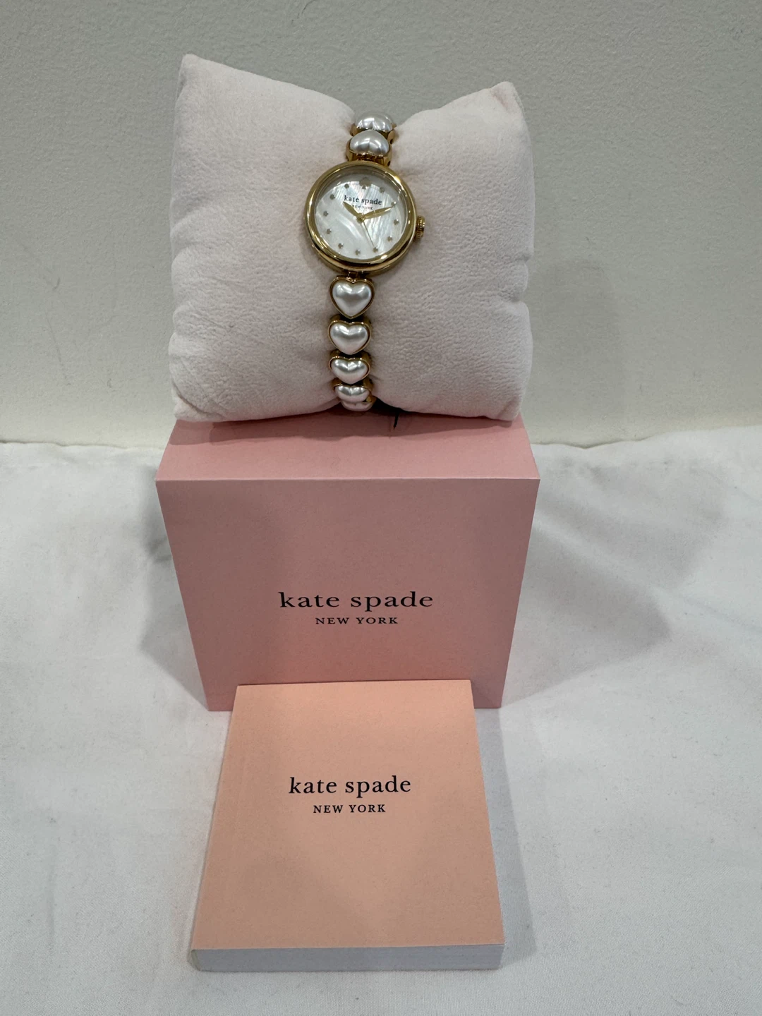 Kate Spade Women's Watch - Gold Tone Heart Pearl Bracelet