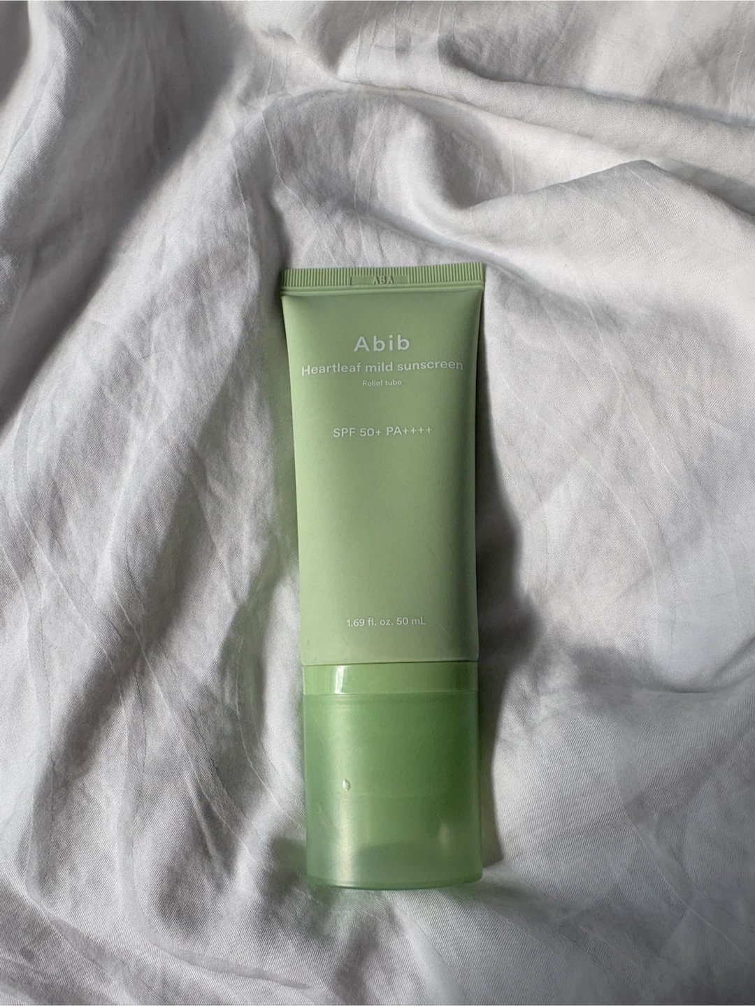 Abib Heartleaf Mild Sunscreen Relief Tube SPF50+ PA++++