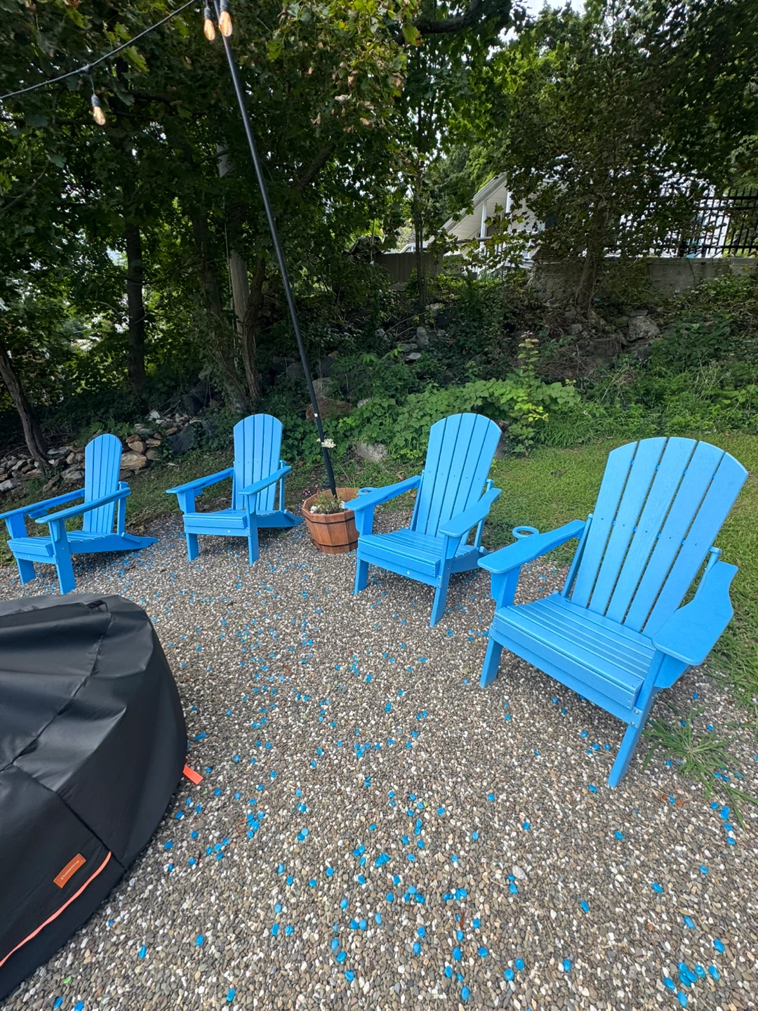 Set of 4 Blue Adirondack Chairs