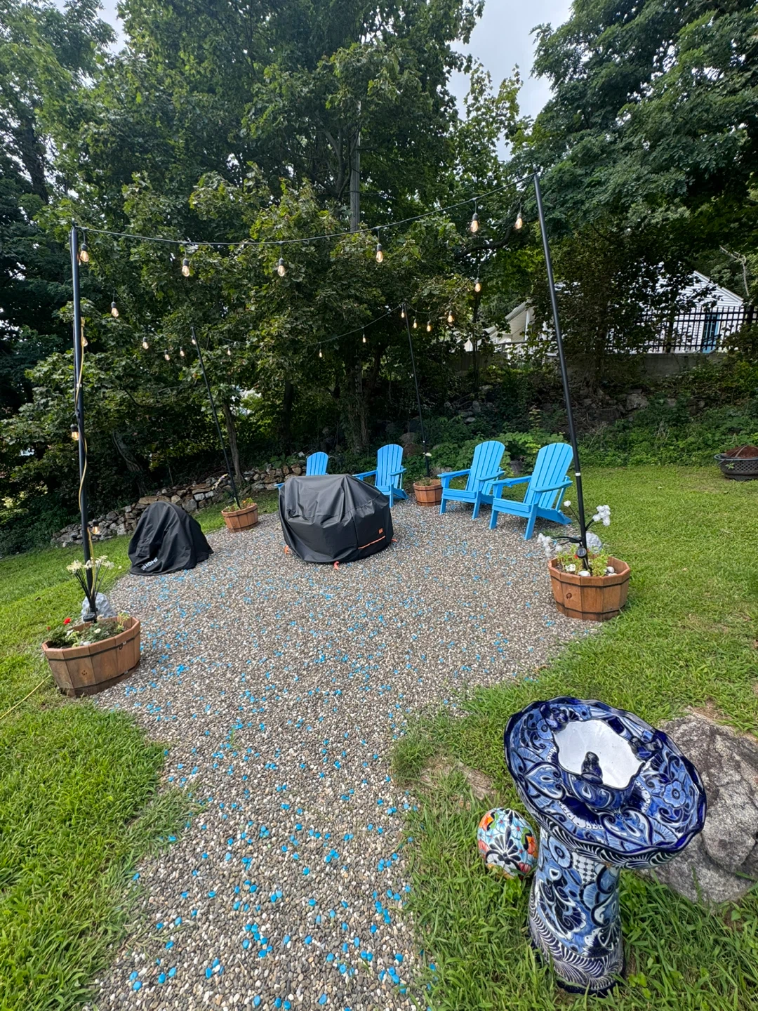 Set of 4 Blue Adirondack Chairs - photo 2