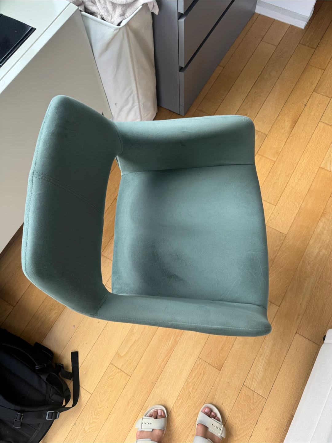 Velvet Accent Chair - Teal - photo 4