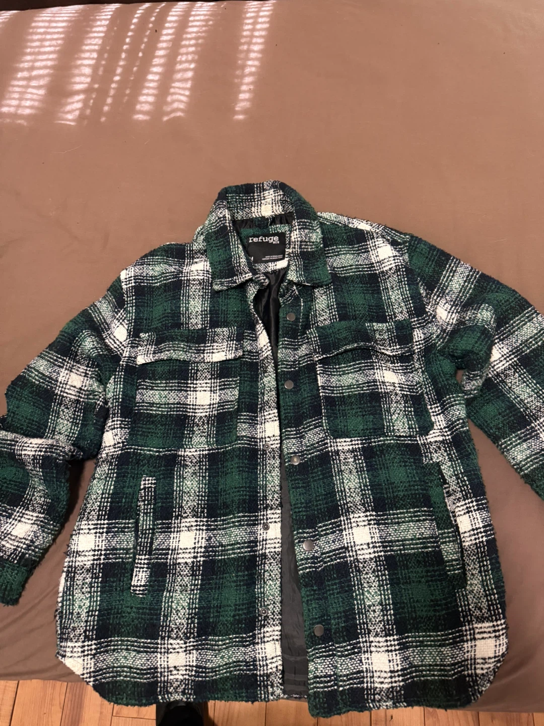 Men plaid shacket Size M