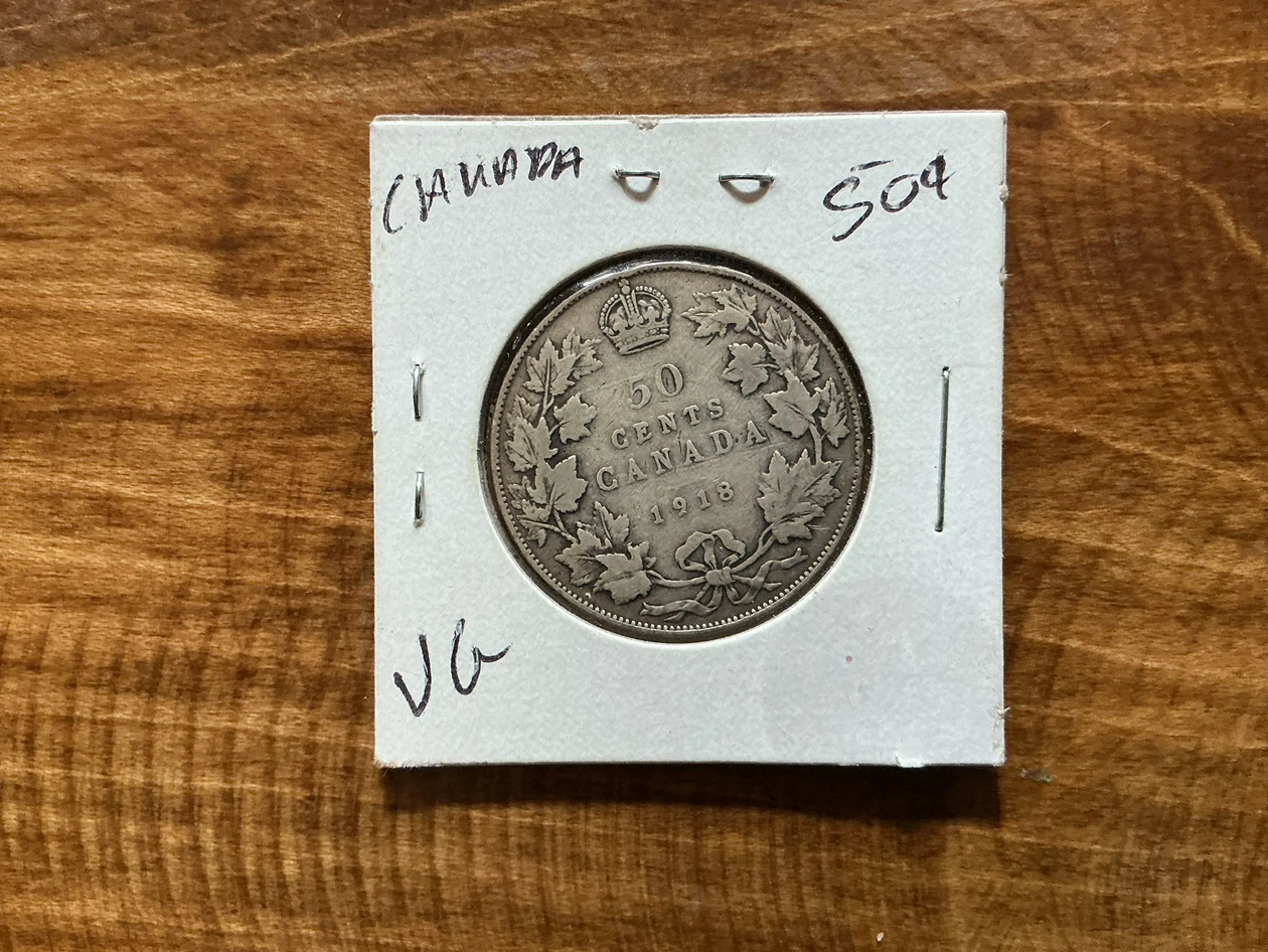 1918 Canada 50 Cents Coin !