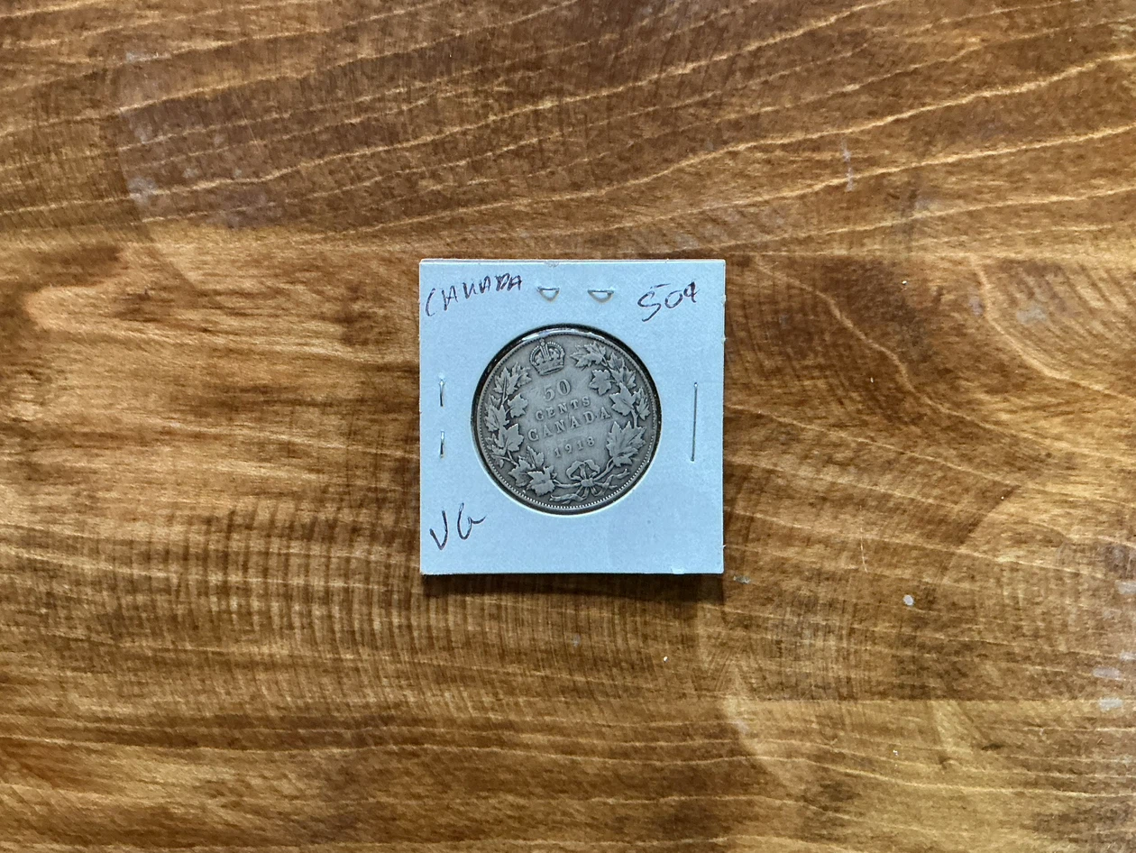 1918 Canada 50 Cents Coin ! - photo 3