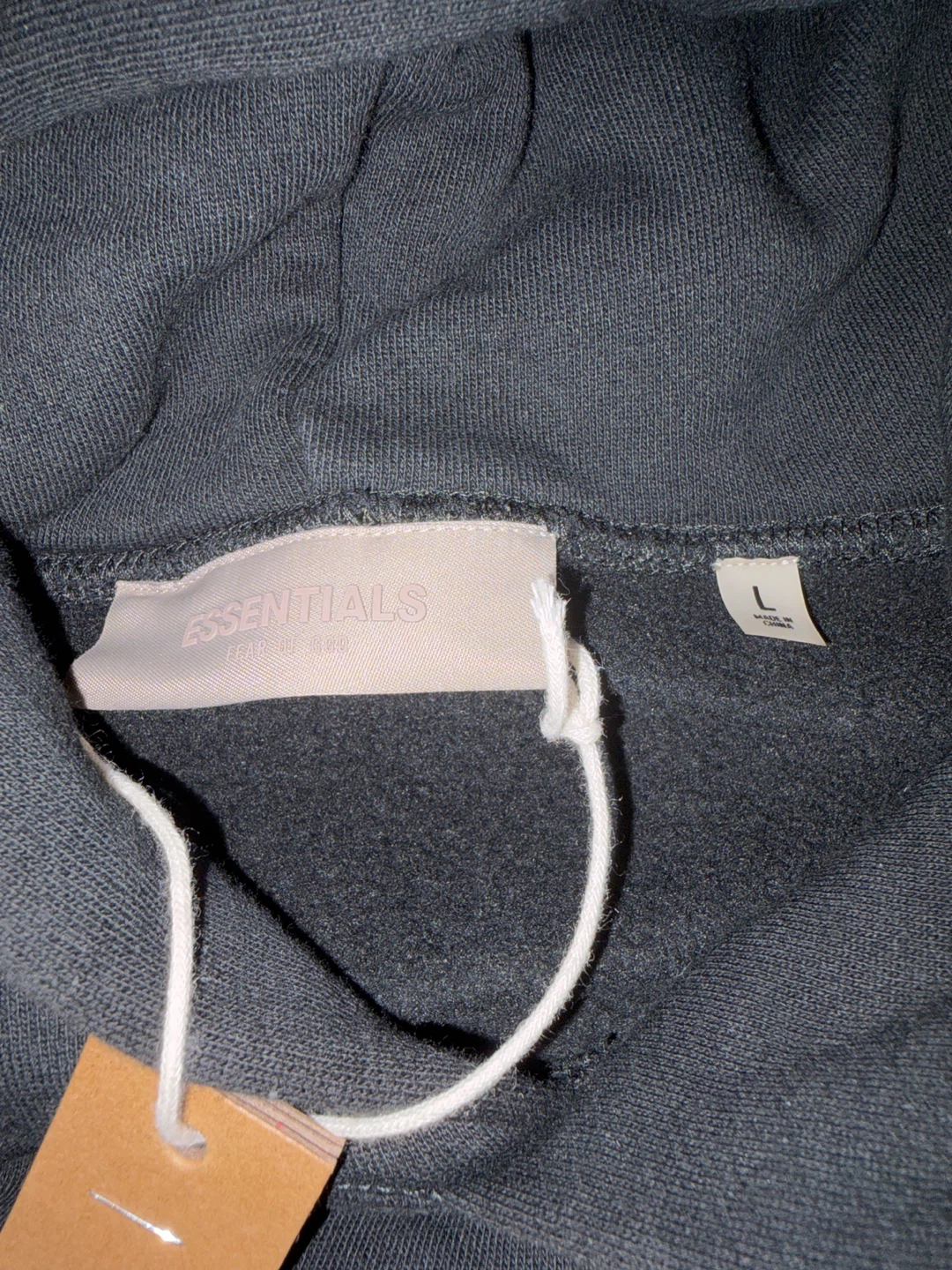 ESSENTIALS Fear of God Hoodie - Black - Size L - photo 2