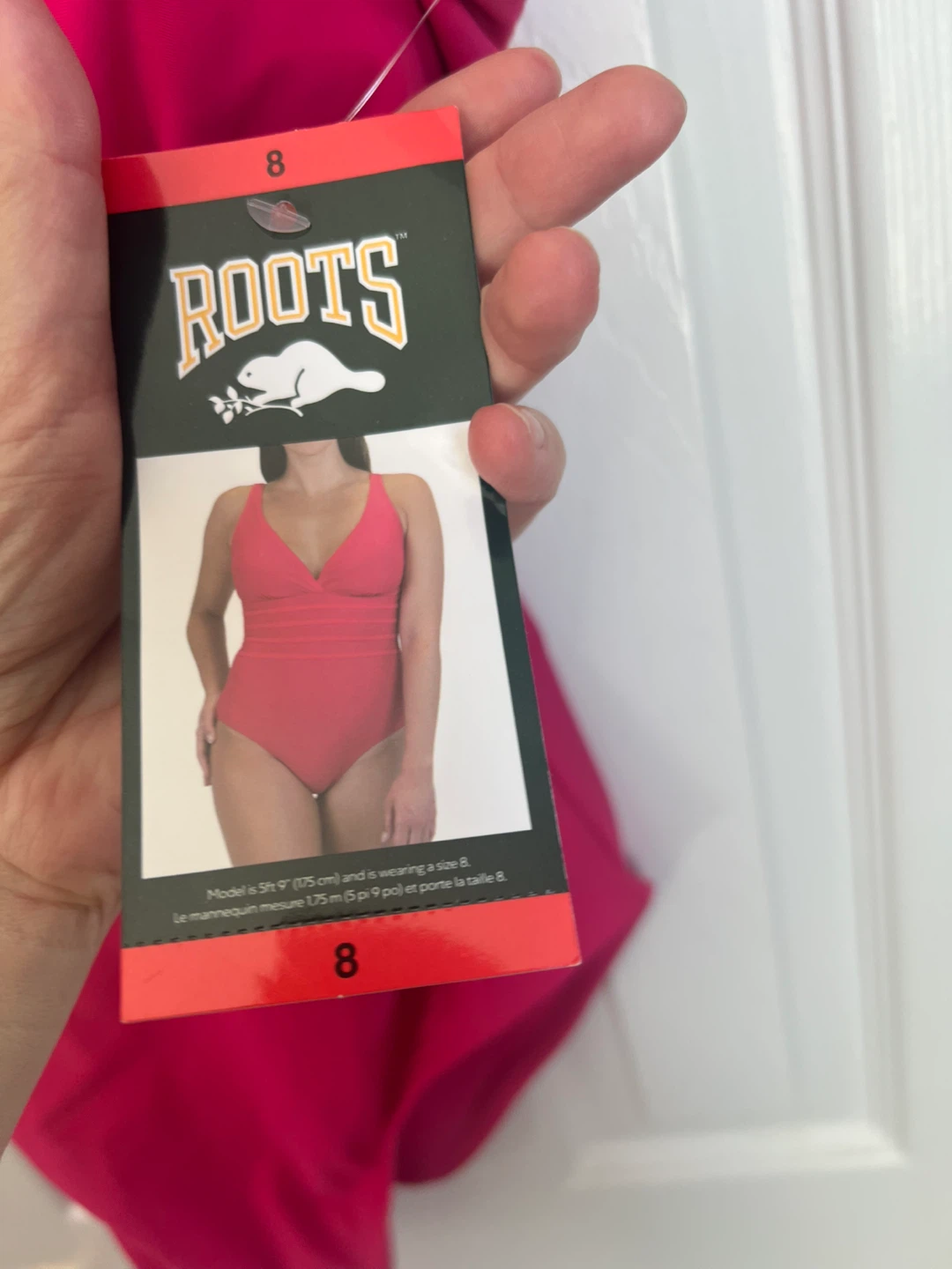 BNWT Roots Women's Pink One-Piece Swimsuit Size 8 - photo 2