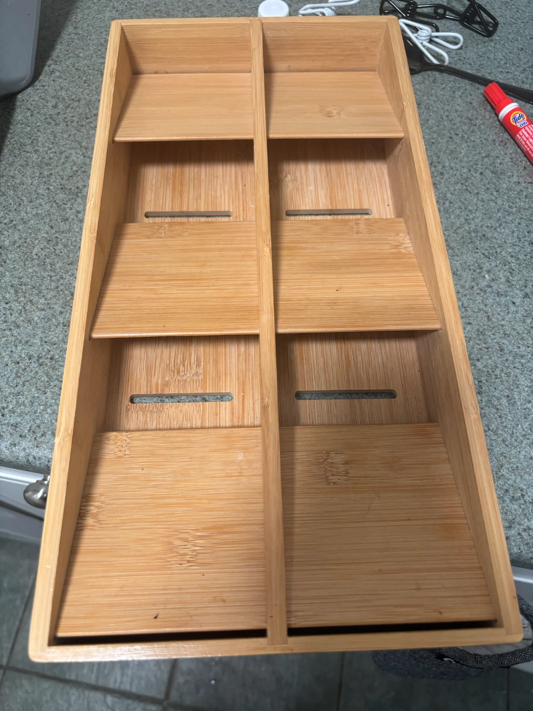 Bamboo Cutlery Organizer Tray