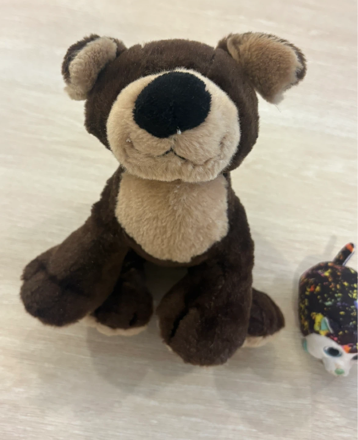 Brown Plush Dog & Mini Toy