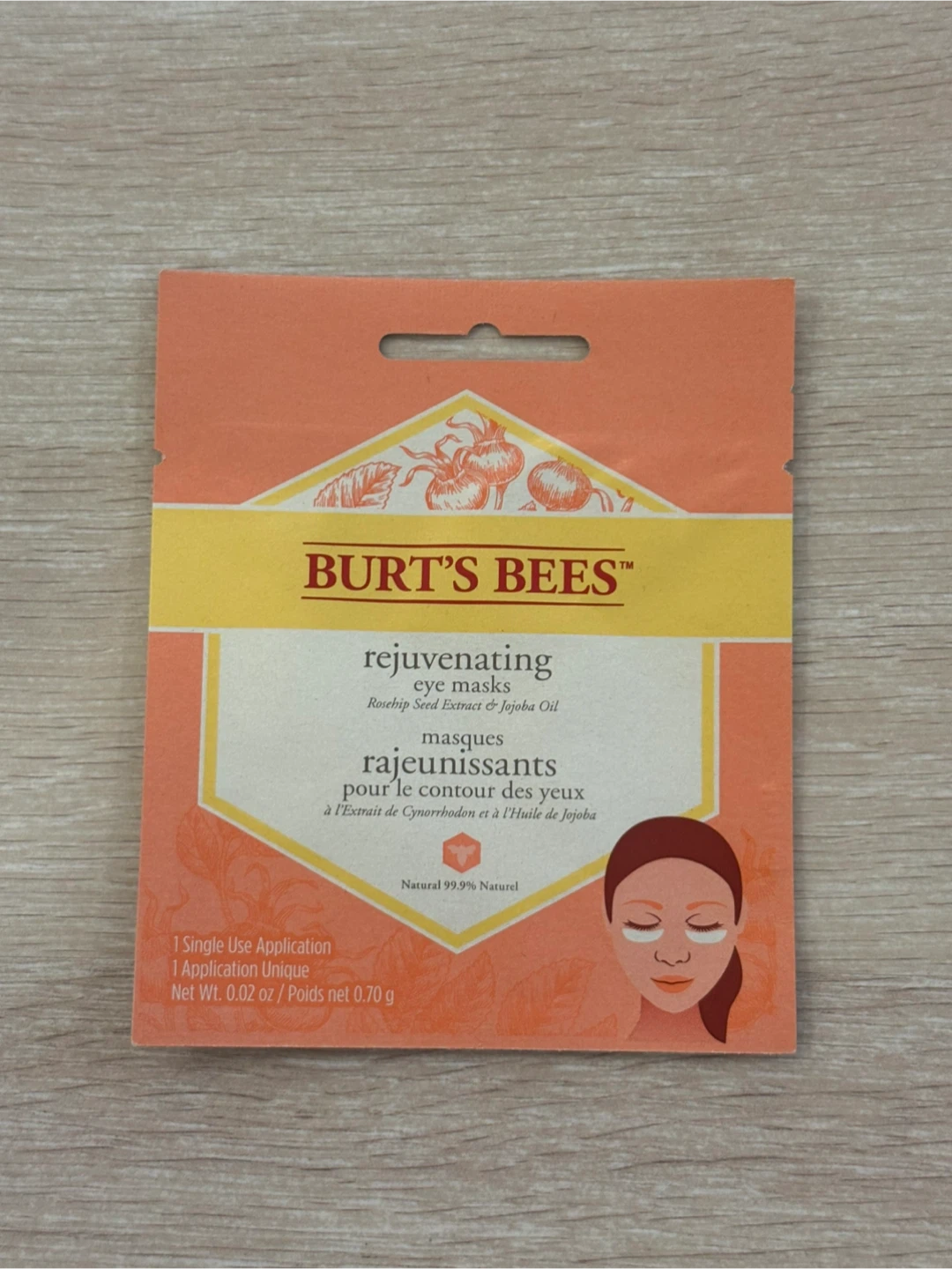 Burt's Bees Rejuvenating Eye Masks (1 Single Use)