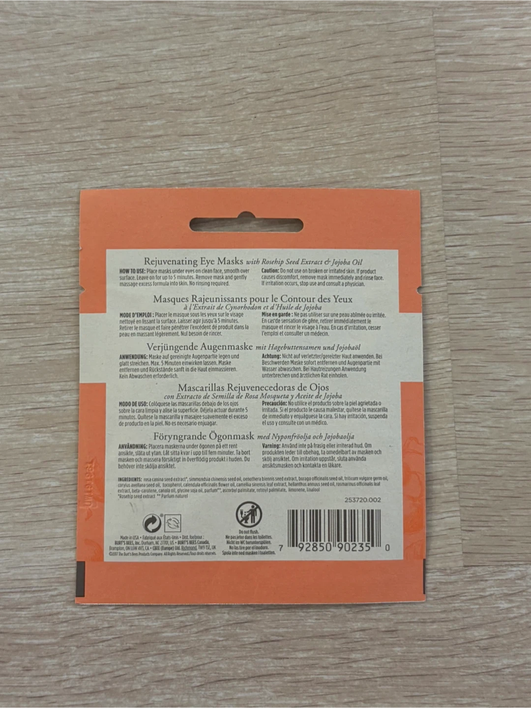 Burt's Bees Rejuvenating Eye Masks (1 Single Use) - photo 2