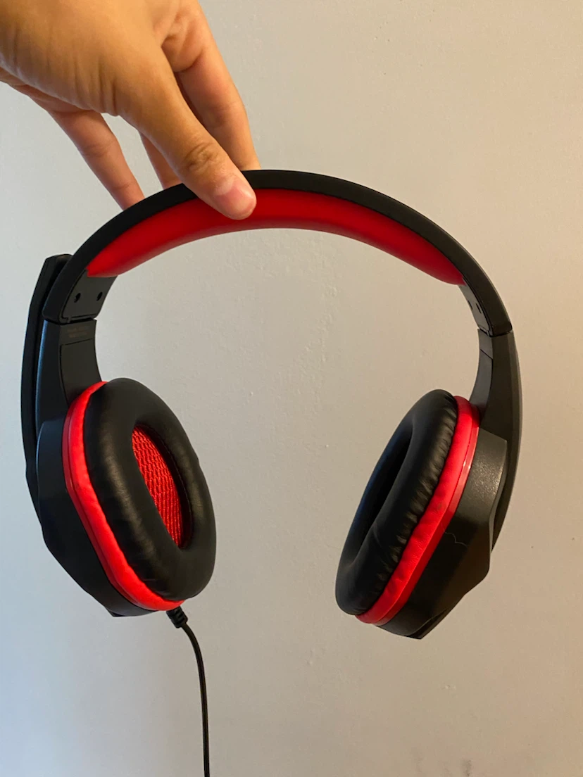 Biogenik Gaming Headset – Wired (Red/Black) with Flip Microphone