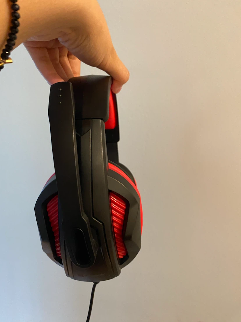 Biogenik Gaming Headset – Wired (Red/Black) with Flip Microphone - photo 2