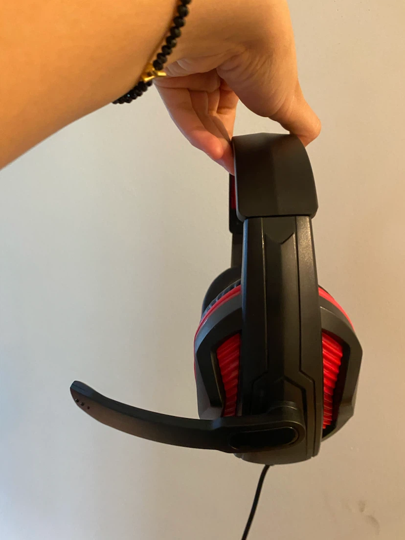 Biogenik Gaming Headset – Wired (Red/Black) with Flip Microphone - photo 3
