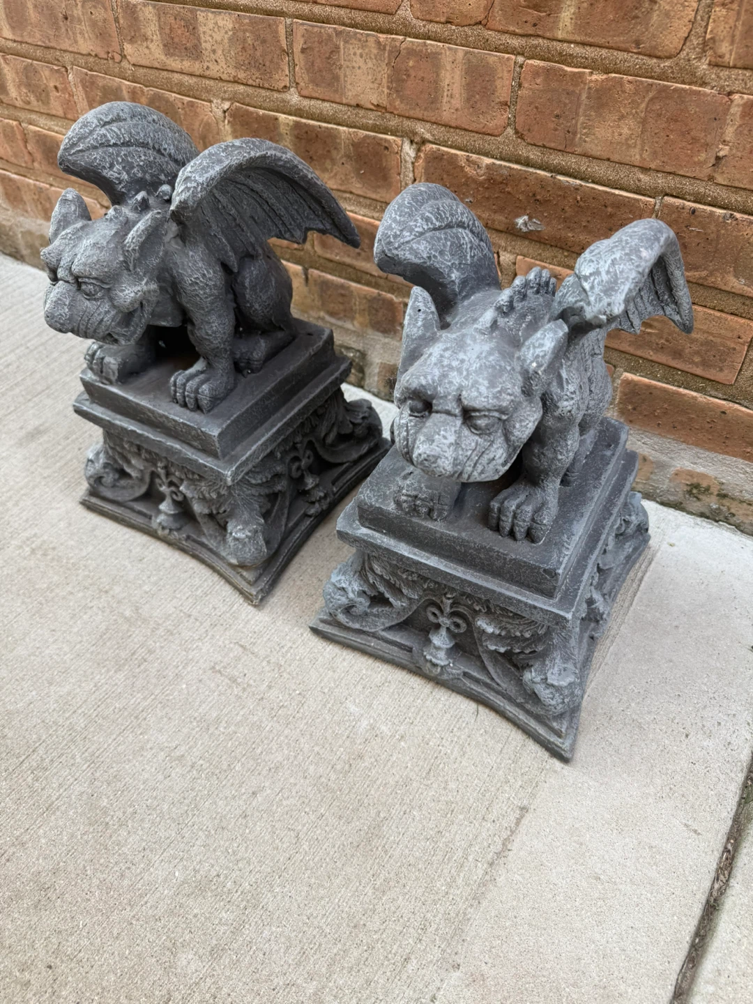 Gargoyle Statue Pair - photo 3