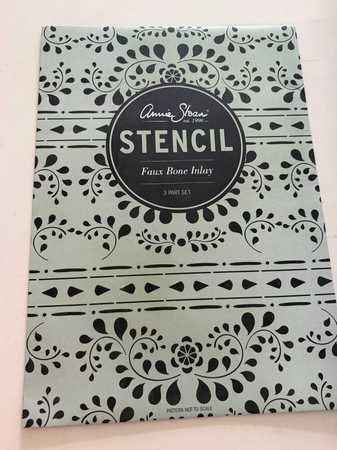 Annie Sloan Faux Bone Inlay Stencil – 3 Part Set – NEW – $35