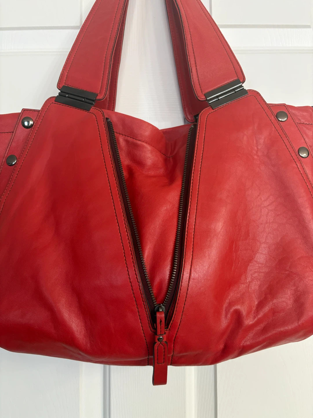 Kooba “Kiera” Red Leather Hobo Handbag - photo 4