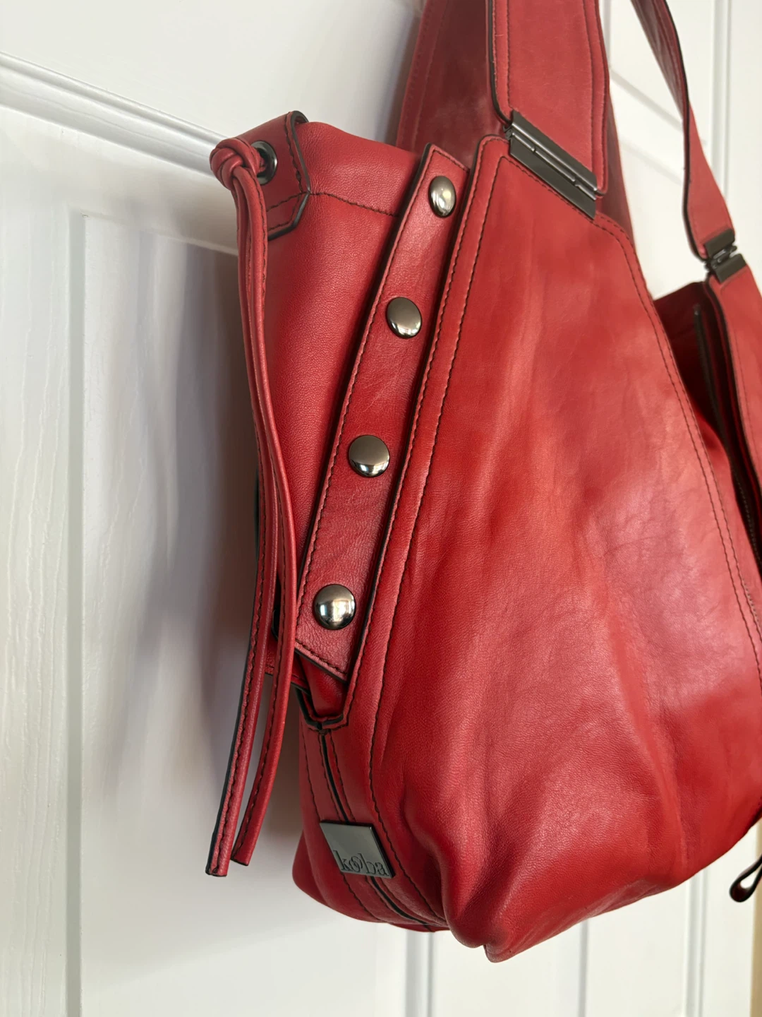 Kooba “Kiera” Red Leather Hobo Handbag - photo 5