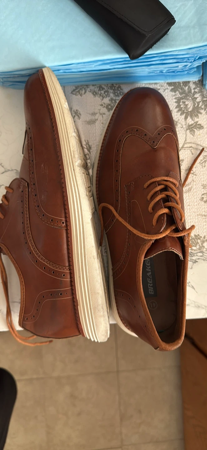 Breaker Brown Wingtip Oxford Shoes - photo 3