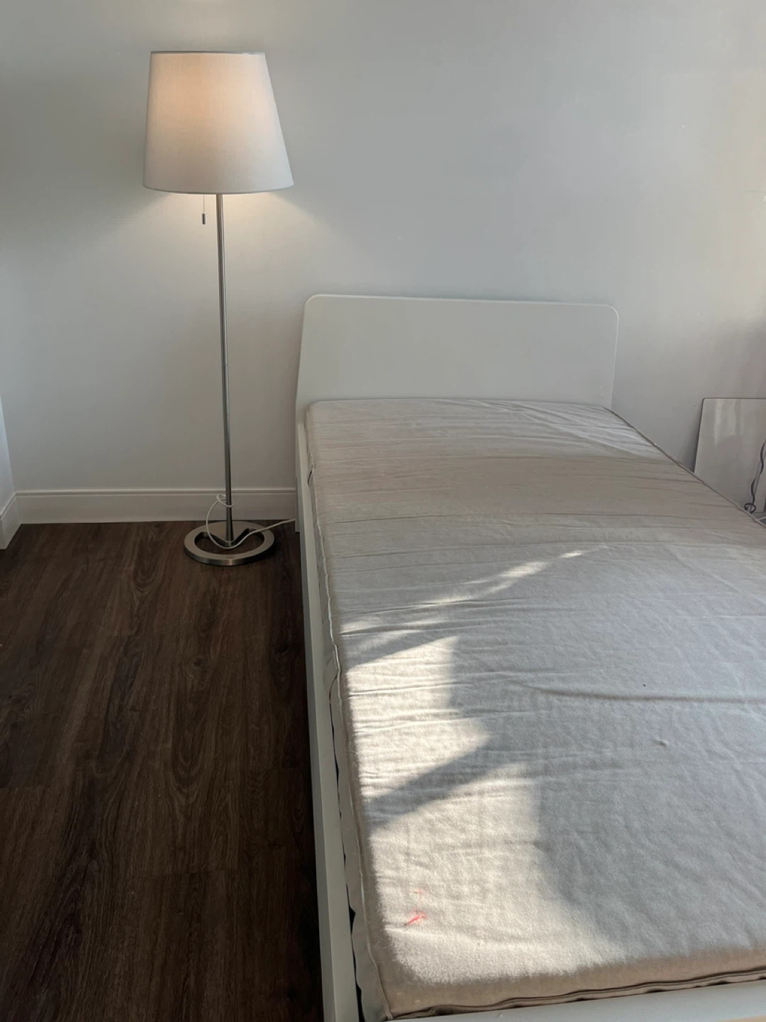 IKEA White Bed Frame + VANNAREID Twin Pocket Spring Mattress - photo 2